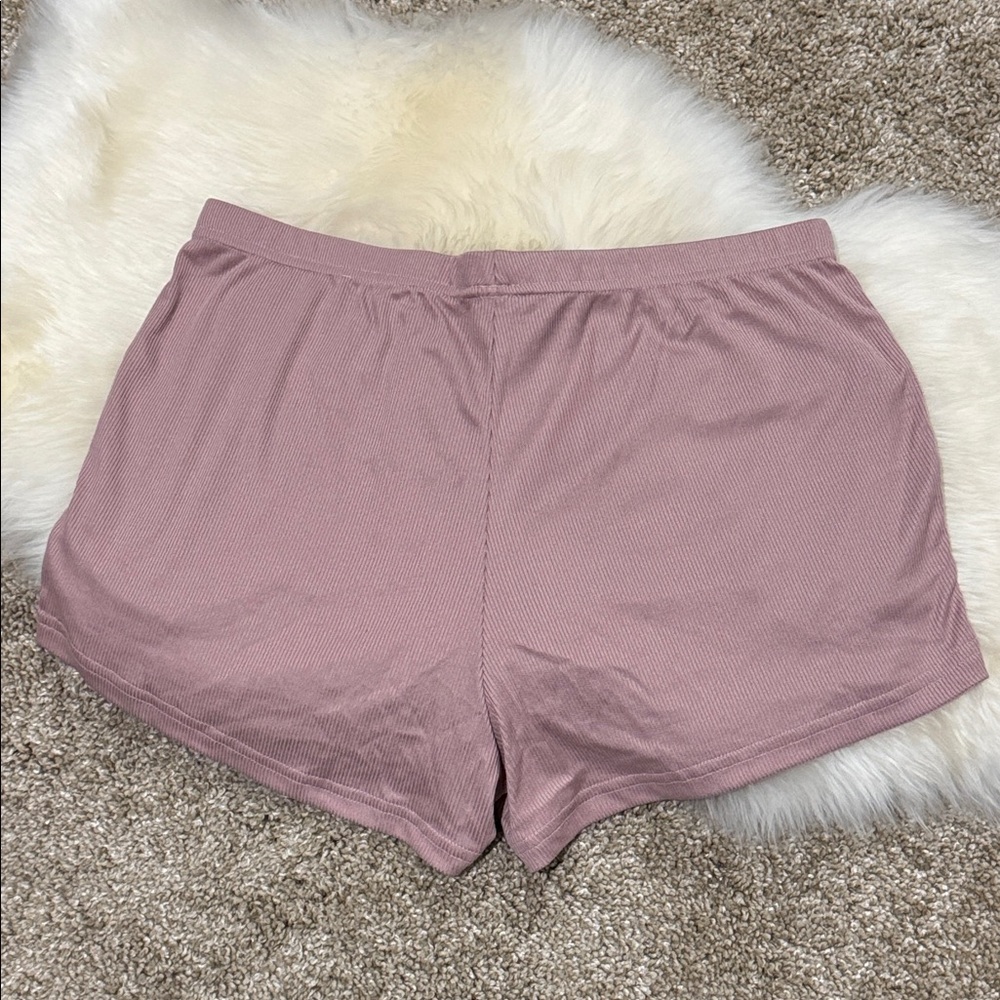 Nicole Miller Pajama Ribbed Tank & Short Sleep Set Dusty Rose Size S - Picture 7 of 7